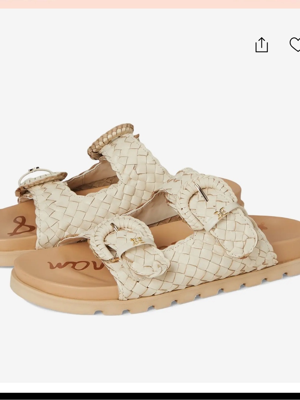 Sam Edelman Tiffanie Woven Buckle Slide Sandals.  New no box.